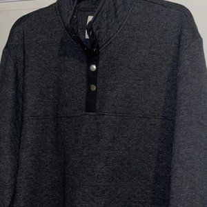 Men Big And Tall Sonoma Supersoft Sweater Fleece Dark Gray SZ 2X